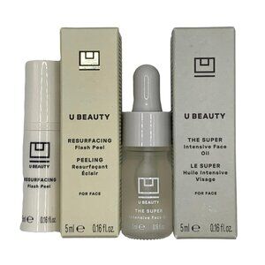 U Beauty Resurfacing Flash Peel & The Super Intensive Face Oil 5ml/.16oz each